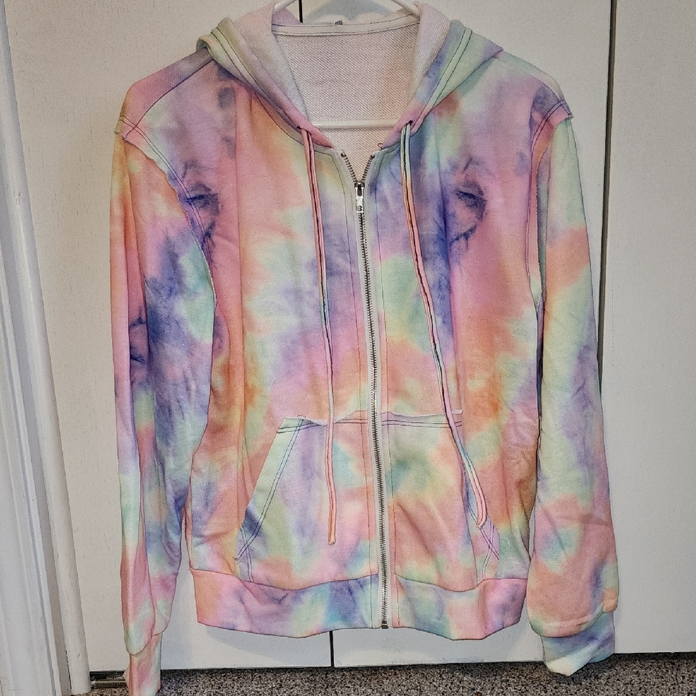 Tie-Dye Zip-Up Hoodie